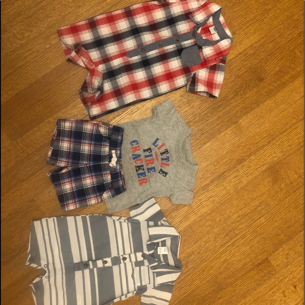 Carter’s Old Navy Baby Boy Romper Shorts Lot